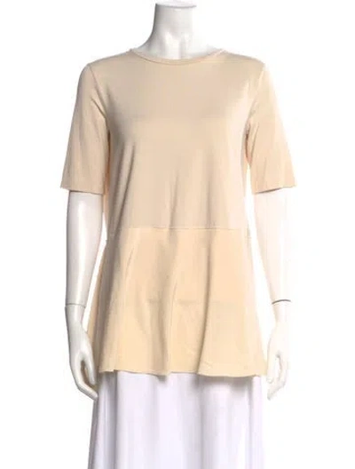 Pre-owned Max Mara Crew Neck Short Sleeve Top In Neutral
