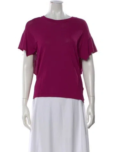 Pre-owned Max Mara Crew Neck Short Sleeve Top In Purple