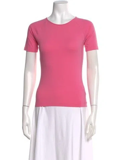 Pre-owned Max Mara Crew Neck Short Sleeve Top In White
