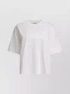 Max Mara Crew Neck Short Sleeve Tops With Side Slits