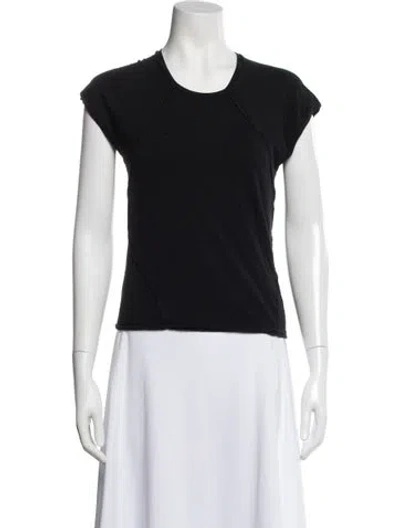 Pre-owned Max Mara Crew Neck Short Sleeve T-shirt In Black