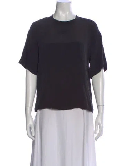 Pre-owned Max Mara Crew Neck Short Sleeve T-shirt In Black