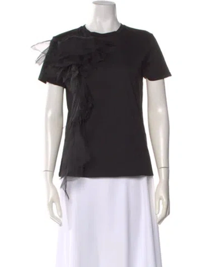Pre-owned Max Mara Crew Neck Short Sleeve T-shirt In Black