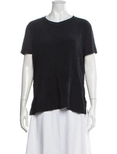 Pre-owned Max Mara Crew Neck Short Sleeve T-shirt In Black