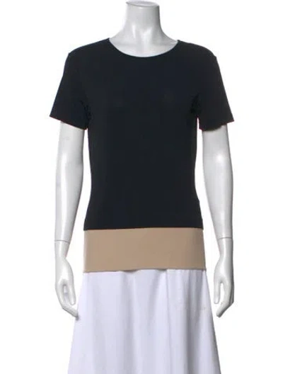 Pre-owned Max Mara Crew Neck Short Sleeve T-shirt In Black