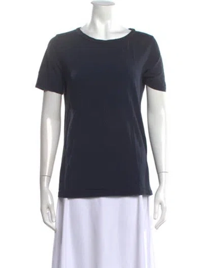 Pre-owned Max Mara Crew Neck Short Sleeve T-shirt In Blue