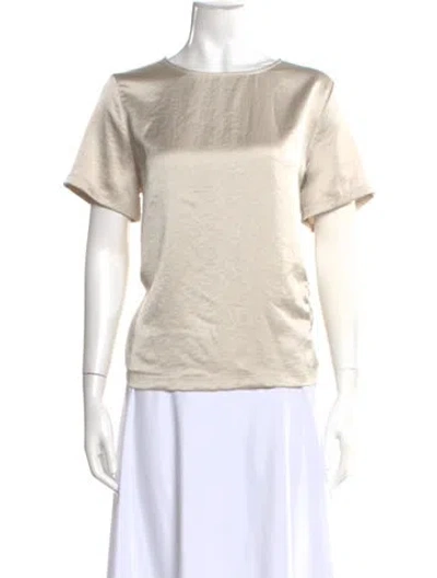 Pre-owned Max Mara Crew Neck Short Sleeve T-shirt In Gray