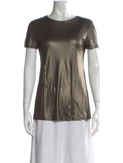 Pre-owned Max Mara Crew Neck Short Sleeve T-shirt In Green
