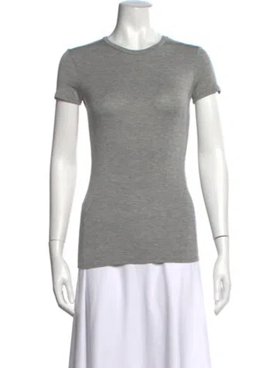 Pre-owned Max Mara Crew Neck Short Sleeve T-shirt In Grey