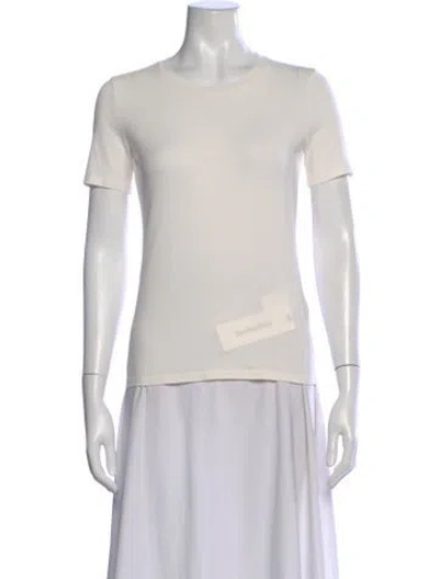 Pre-owned Max Mara Crew Neck Short Sleeve T-shirt In Neutral