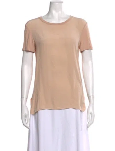 Pre-owned Max Mara Crew Neck Short Sleeve T-shirt In Neutrals