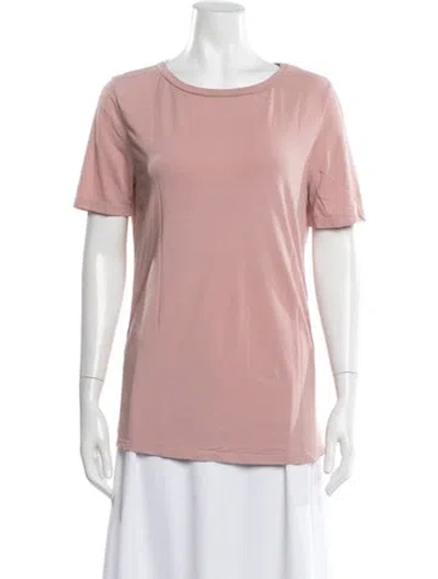 Pre-owned Max Mara Crew Neck Short Sleeve T-shirt In Pink