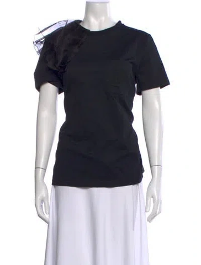 Pre-owned Max Mara Crew Neck Short Sleeve T-shirt W/ Tags In Blue