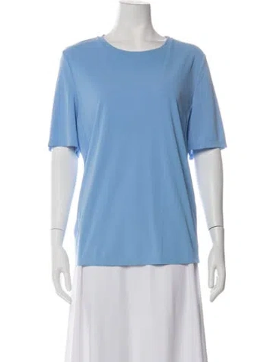 Pre-owned Max Mara Crew Neck Short Sleeve T-shirt W/ Tags In Blue