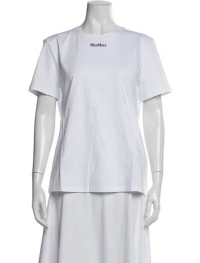 Pre-owned Max Mara Crew Neck Short Sleeve T-shirt W/ Tags In White
