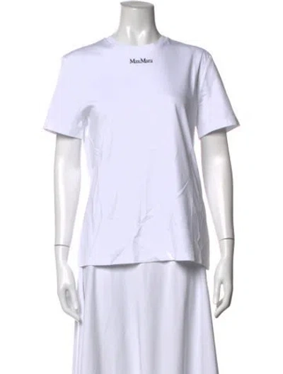 Pre-owned Max Mara Crew Neck Short Sleeve T-shirt W/ Tags In White