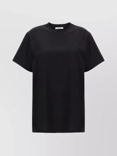 Max Mara Crew Neck Short Sleeves Top In Black