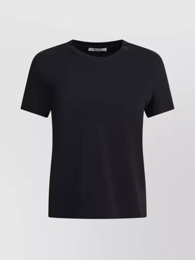 Max Mara Crew Neck Short Sleeves Tops In Black