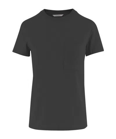 Max Mara Crew Neck Short-sleeved T-shirt In Black