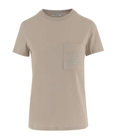 Max Mara Crew Neck Short-sleeved T-shirt In Multi