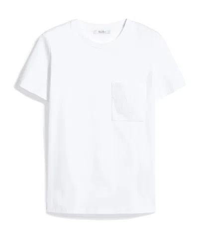Max Mara Crew Neck Short-sleeved T-shirt In White