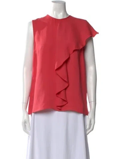 Pre-owned Max Mara Crew Neck Sleeveless Blouse In Pink