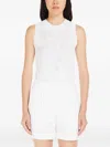 Max Mara Crew-neck Sleeveless Top In Gray