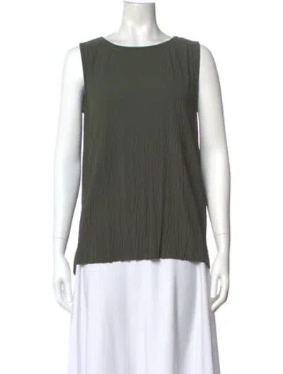 Pre-owned Max Mara Crew Neck Sleeveless Top In Green