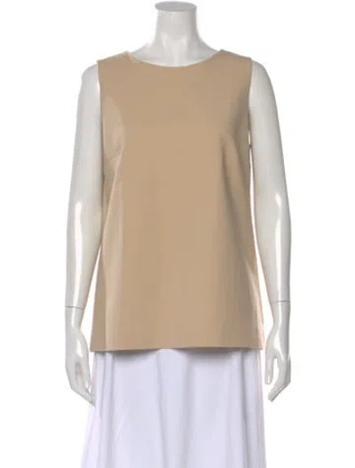 Pre-owned Max Mara Crew Neck Sleeveless Top In Neutral