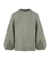 Max Mara Button-cuff Balloon-sleeve Sweater