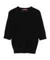 Max Mara Crew Neck Sweater In Black