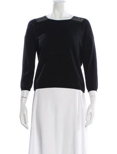 Pre-owned Max Mara Crew Neck Sweater In Black