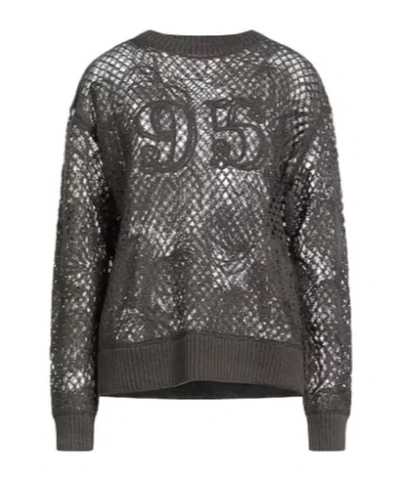 Max Mara Crew Neck Sweater In Brown