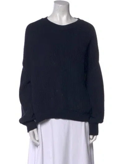 Pre-owned Max Mara Crew Neck Sweater In Blue