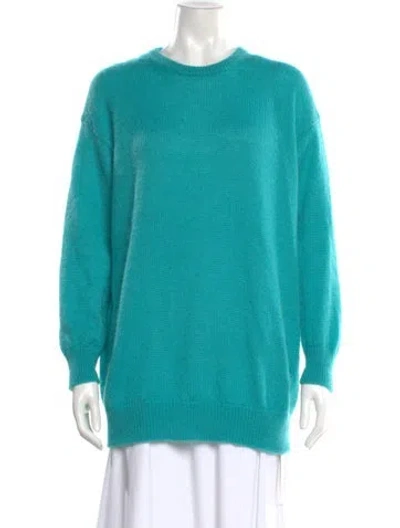 Pre-owned Max Mara Crew Neck Sweater In Blue