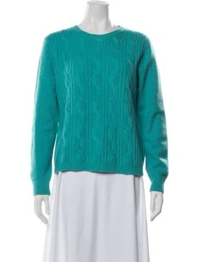 Pre-owned Max Mara Crew Neck Sweater In Blue