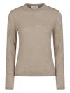 Max Mara Crew-neck Sweater In Brown