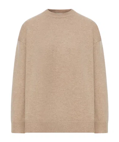 Max Mara Crew Neck Sweater In Brown