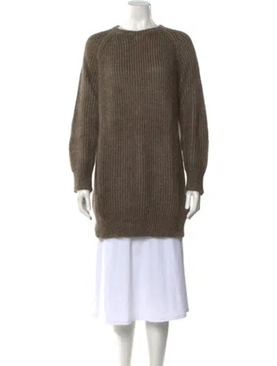 Pre-owned Max Mara Crew Neck Sweater In Brown