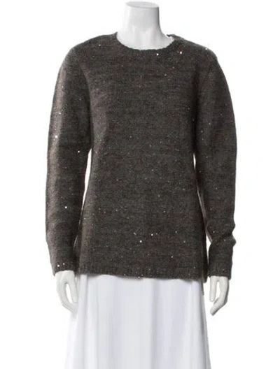 Pre-owned Max Mara Crew Neck Sweater In Brown