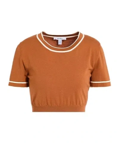 Max Mara Crew Neck Sweater In Brown
