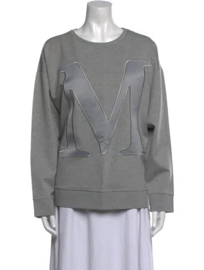 Pre-owned Max Mara Crew Neck Sweater In Gray