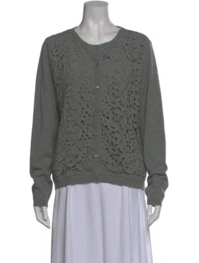Pre-owned Max Mara Crew Neck Sweater In Gray