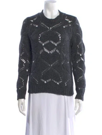 Pre-owned Max Mara Crew Neck Sweater In Gray