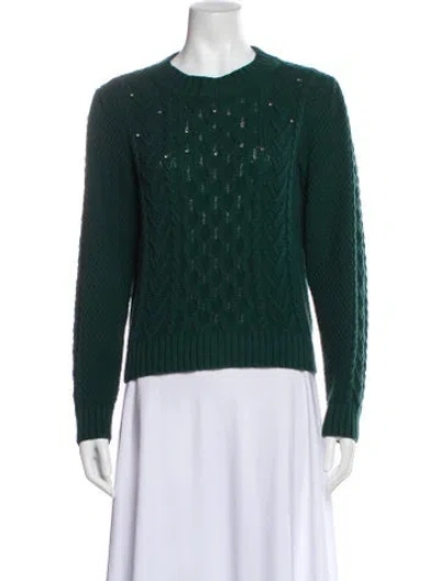 Pre-owned Max Mara Crew Neck Sweater In Green