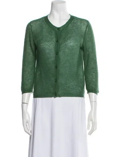 Pre-owned Max Mara Crew Neck Sweater In Green