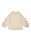 Max Mara Oversized Knitwear With Crew Neck And Buttons In Neutral