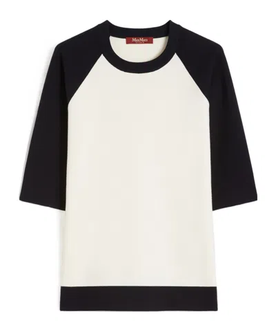 Max Mara Crew Neck Sweater In Black