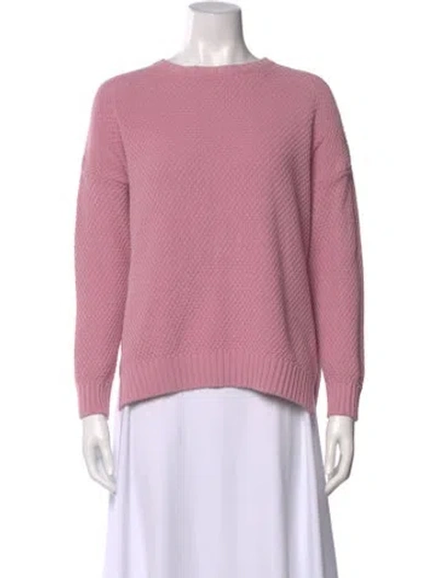 Pre-owned Max Mara Crew Neck Sweater In Pink