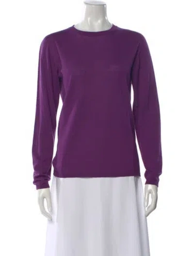 Pre-owned Max Mara Crew Neck Sweater In Purple
